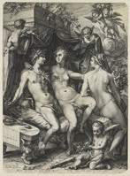 TvB G 2496
<br/>
Venus op een bed tussen Bacchus een Ceres
<br/>
<em>Saenredam, Jan (ca. 1565/1566-1607)</em>